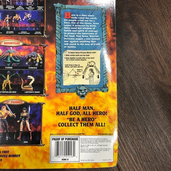 VTG 1996 TOYBIZ Hercules The Legendary Journeys Xena II 2 Warrior Action Figure - Picture 6 of 7